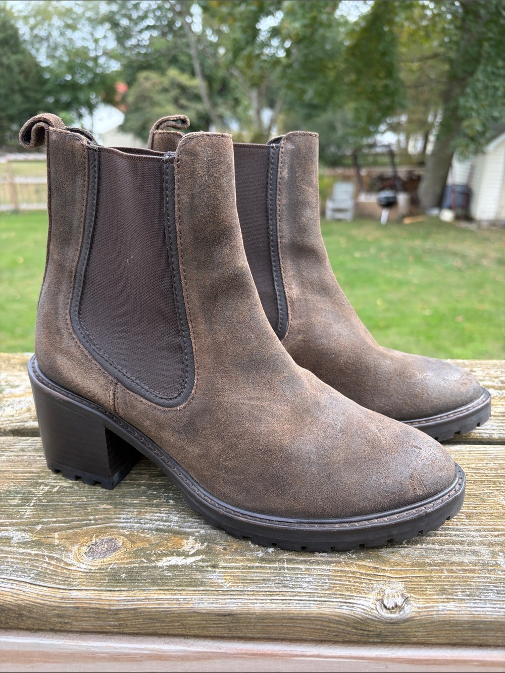 Thursday Boot Company Sz 7.5 Knockout Women's Dark Olive Suede Chelsea Boots